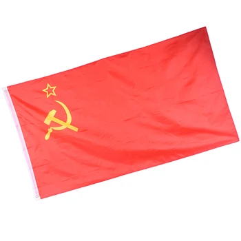 Alta Qualidade de Vermelho CCCP União Das Repúblicas Socialistas Soviéticas URSS Bandeira Bandeira Interior e Exterior de Decoração de Casa de 90*150cm NN001