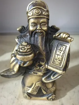 Bronze antigo China escultura de Bronze do Deus da riqueza Casa de enfeites de decoração