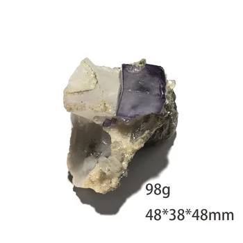 98g C2-2 Natural, Fluorite Púrpura do Quartzo Quartzo Cristal Mineral Amostra De Yaogangxian PROVÍNCIA de Hunan CHINA