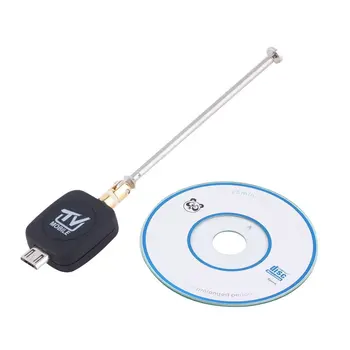 Alta Qualidade DVB-T Micro USB Sintonizador Receptor de TV Móvel Stick Para Android Tablet Pad Telefone de Satélite Digital Dongle Preto