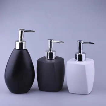 Cerâmica emulsão garrafa vazia hotel shampoo banho de shampoo e condicionador de cabelo garrafa