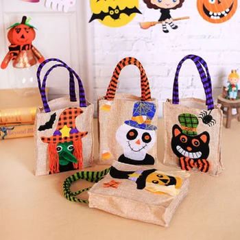 Halloween decorações de desenhos animados abóbora saco de Festa adereços para Crianças Candy Bag