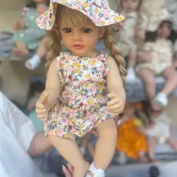55 CM de Corpo Inteiro de Silicone Betty Impermeável Criança Menina Boneca Princesa Realistas Sof Touch 3D da Pele Várias Camadas de Pintura