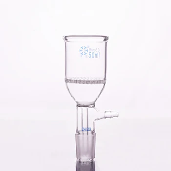 FAPEI Filtro de funil com placa de vidro,Capacidade 50mL,Joint 24/29,Com placa de vidro bush funil,perfuração a Laser