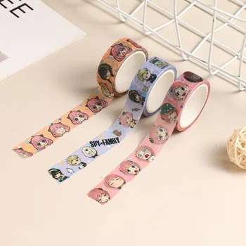 ESPIÃO×FAMÍLIA Washi Tape Anime Anya Falsário Yuri Briar Washi Tape Definido Kawaii Estudo de papel de carta Impermeável Decoração Adesivos de Papelaria
