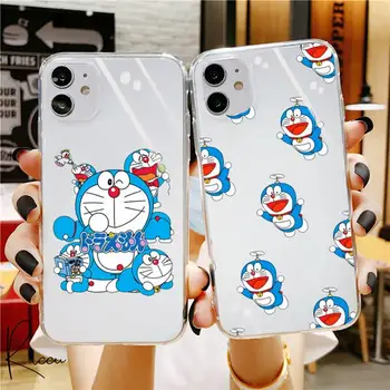 Chenel Doraemon gato Telefone de Caso para o iphone 12 pro max mini-11 pro XS MAX 8 7 6 6S Plus X 5S SE DE 2020 XR Transparente da tampa da caixa