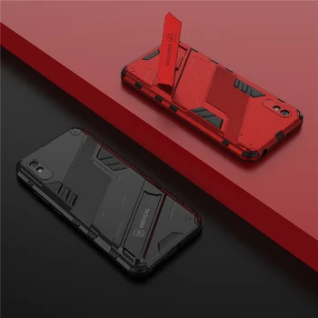 Redmi 9A Caso de Punk Legal pára-choque Duro Painel Traseiro do Telefone Titular Shell para Xiaomi Redmi 9A Caso Redmi 9i ( Índia )a Proteção Fundas