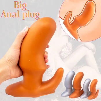 Super Enorme De Silicone Plug Anal Grande Bunda Velas De Massagem De Próstata Vagina, Anal Expansão De Brinquedos Sexuais Para Mulheres, Homens Big Butt Plug Brinquedo