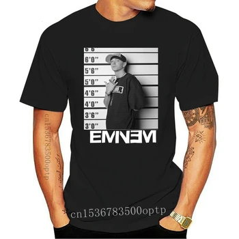 Novo Eminem Mugshot Black T-Shirt 2021 Oficial Hip Hop