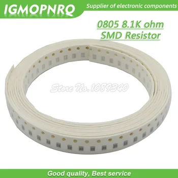 300pcs 0805 Resistor SMD 8.2 K ohm Resistor de Chip 1/8W 8.2 K 8K2 ohms 0805-8.2 K
