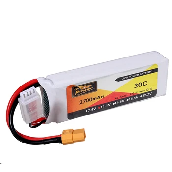 ZOP Poder 11.1 V 2700mAh 3S 30C Bateria de Lipo XT60 Plug