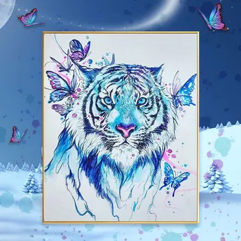 5D Total de Diamante Pintura Animal Tigre Strass Arte do Diamante Mosaico, Bordados em Ponto Cruz feitos à mão Hobby Dom Decoração Home da Parede