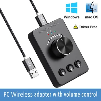 Controlador de Volume compatível com Bluetooth Externo, Controle de Volume do Áudio Ajuste de Botão