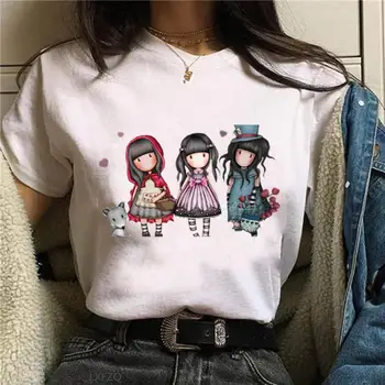 90 Harajuku Kawaii Moda de T-shirt Gráfico Bonito dos desenhos animados Tshirt Imprimir T-Shirt das Mulheres de Roupas de Estilo Top Tees Feminina Camiseta Mulher