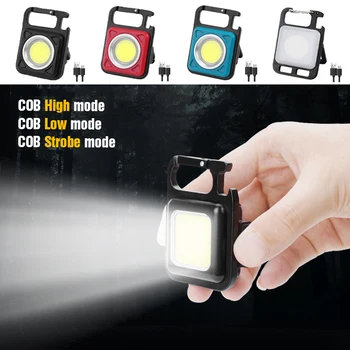 Mini Keychain do DIODO emissor de Luz Brilhante, Luz de Trabalho USB Recarregável Lanterna Lanterna de Bolso IPX5 Exterior Impermeável de Camping Lanterna
