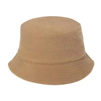 Nova Moda Sólida de Camurça Panamá Balde de Chapéus Mulheres Homens Reversível Panamá Pesca Pescador Cap Chapéus de Sol Unissex kapelusz rybacki