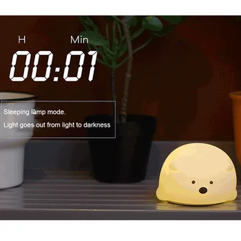 XIAOMI USB Recarregável Luz da Noite Urso de Silicone Noite, as Luzes de Sensor de Toque Adormecido da Lâmpada Com controle Remoto Para Mom Crianças de Presente do Bebê