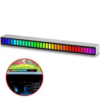 LED RGB Controle de Som do Ritmo Luzes Carro de Música, Luzes de Nível de Voz Ativado Atmosfera de Luz para Carro, Sala de Jogos, DJ Studio Decor