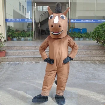 Cavalo Mascote Mostrar Roupas Cavalo Fursuit Cosplay Traje De Pelúcia Adereços De Figurino Personalizado Cartoon Doll