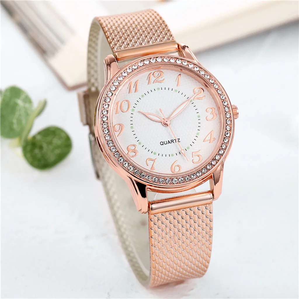 2022 Moda de Luxo Luminoso do Relógio para Mulheres Diamante de Cristal Casual Pulseira de Quartzo relógio de Pulso Relógio Feminino Reloj Mujer Imagem 1