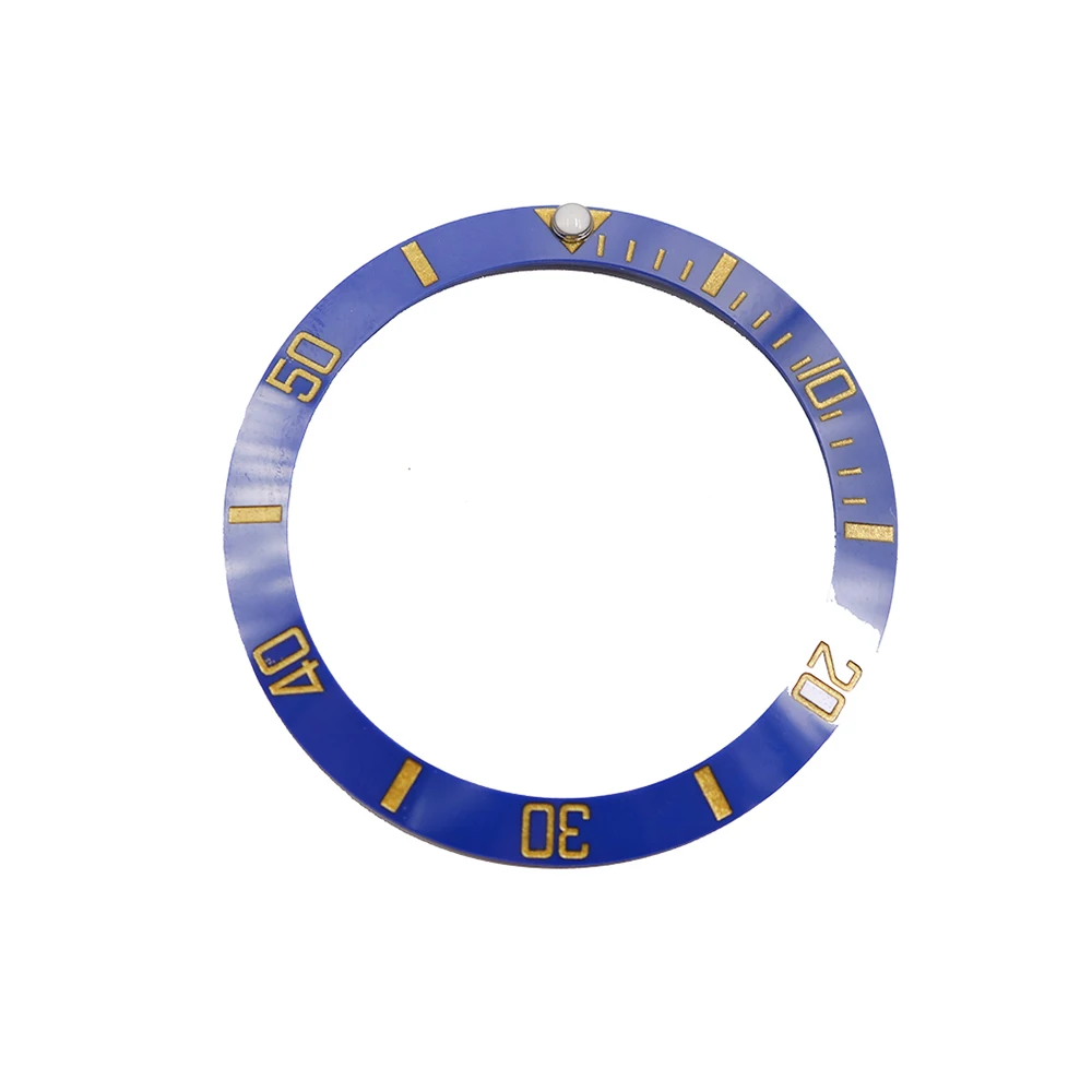 Luxo Superior a Substituição Azul Com Ouro Escritos do Relógio de Cerâmica Moldura 38mm de Inserção para a Rolex Submariner GMT 40mm 116610 LN Imagem 1
