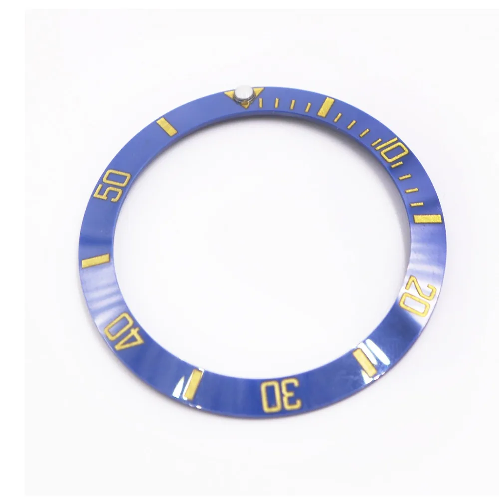 Luxo Superior a Substituição Azul Com Ouro Escritos do Relógio de Cerâmica Moldura 38mm de Inserção para a Rolex Submariner GMT 40mm 116610 LN Imagem 2