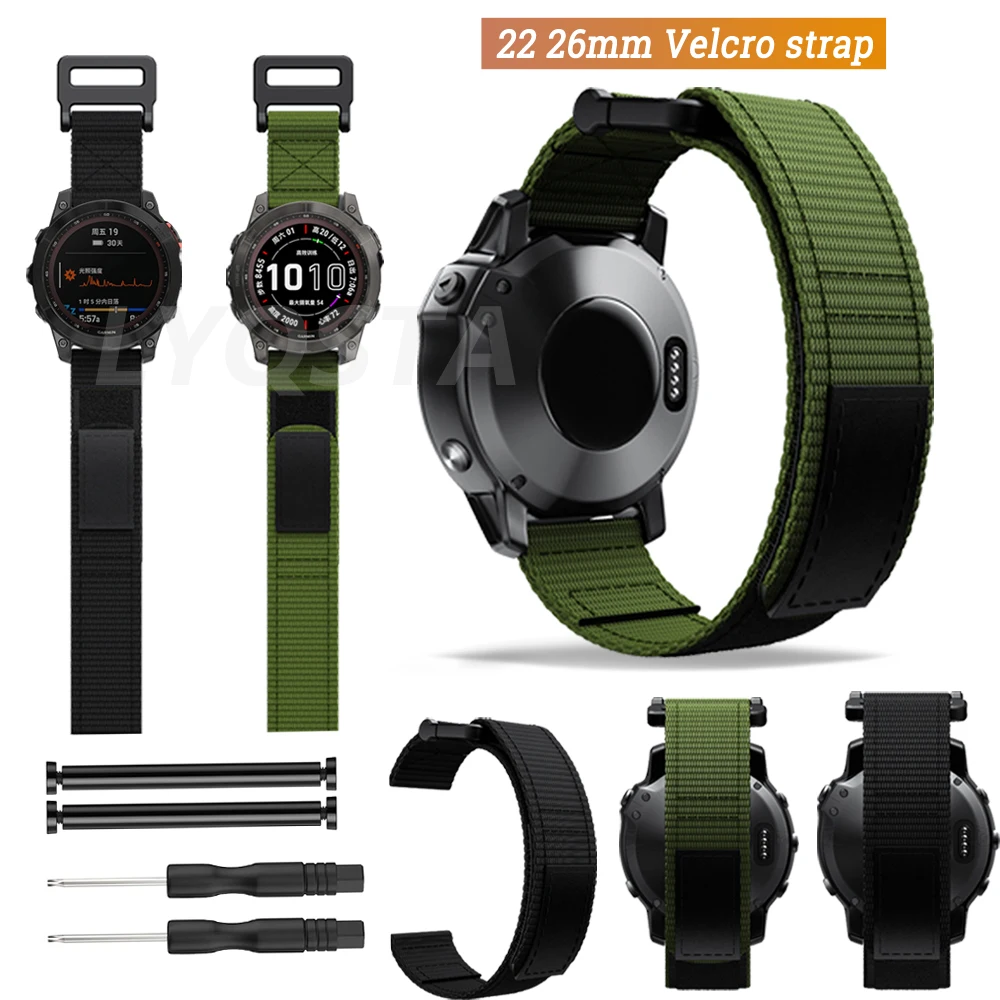 Nylon Inteligente pulseiras de Relógio Rápido Easyfit Pulseira de 26 de 22MM Para o Garmin Fenix 7 7X 6 6X Pro 5 5X Mais EPIX 935 Smartwatch Pulseira Imagem 0