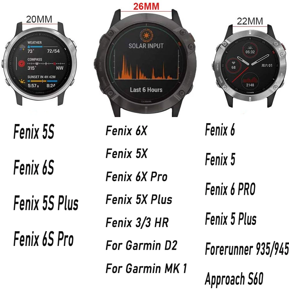 Nylon Inteligente pulseiras de Relógio Rápido Easyfit Pulseira de 26 de 22MM Para o Garmin Fenix 7 7X 6 6X Pro 5 5X Mais EPIX 935 Smartwatch Pulseira Imagem 5
