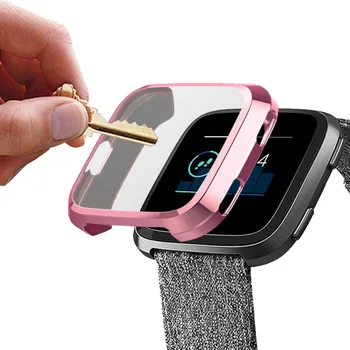 capa Para fitbit versa/Versa 2/Versa lite cinta caso protetor de tela smart watch Acessórios ultra-fino do quadro de proteção de pára-choques