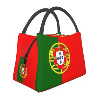 Bandeira De Portugal Isolados de Sacos de Almoço para as Mulheres Estanque Portuguesa Patriótica Cooler Térmico Almoço Sacola de Praia Camping Viagens