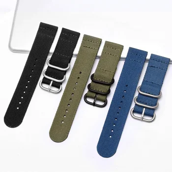 Angico Smart watch acessórios de Nylon, Lona pulseira de 20mm 22mm exército preto, verde, azul, pulseira para Samsung Engrenagem S2 S3 S4 esporte