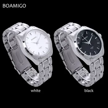 BOAMIGO Marca 2020 Homens Relógios de Quartzo Relógio de negócios de Moda de esportes dos Homens de Aço Inoxidável do Relógio de Pulso Masculino Relógio Relógio Masculino