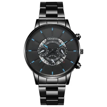 WOKAI de alta moda de qualidade lazer banda de aço personalidade quartzo relógio homens de negócios de luxo sport impermeável luminoso do relógio