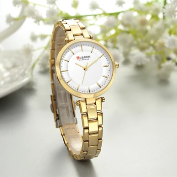 2020 CURREN Assistir a Mulher de melhor Marca de Luxo Senhoras Cinto de Malha Ultra-fino Relógio Impermeável relógio de Pulso de Quartzo Menina Relógio Reloj Mujer