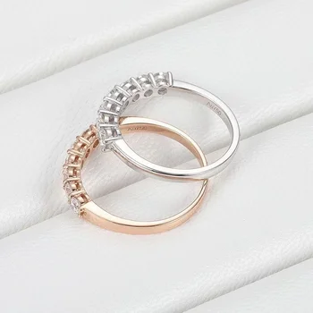 Simulação mosan pedra linha diamond flash em anel de diamante de sete estrelas do sexo feminino com dobrado de rede em anel vermelho estilo de moda personalidade que eu